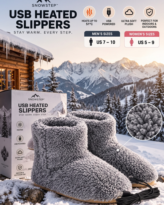 USB Heated Slippers | Winter Gift for Women & Men